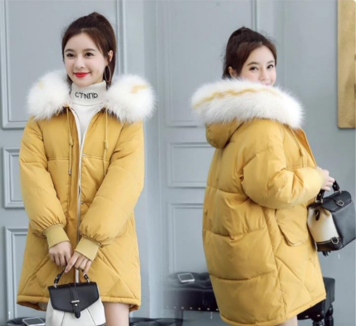 New Arrival Fashion Faux Women Winter Sweater Fur Collar Casual Hood Warm Cotton Coat Women Clothes - Lifestyles Intra Asia