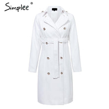 Load image into Gallery viewer, Simplee Fashion Trench Coats Women Winter Jacket Collared Casual Warm Cotton Coat Women Clothes - Lifestyles Intra Asia