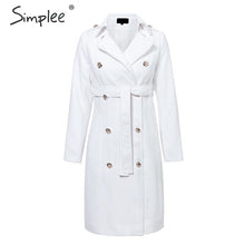 Load image into Gallery viewer, Simplee Fashion Trench Coats Women Winter Jacket Collared Casual Warm Cotton Coat Women Clothes - Lifestyles Intra Asia