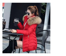Load image into Gallery viewer, New Arrival Parkas Fashion Coats Women Winter Sweater Fur Collar Hood Warm Cotton Coat Women Clothes - Lifestyles Intra Asia