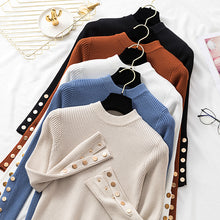 Load image into Gallery viewer, Women Winter Clothes Ribbed O-Neck Long Sleeve Pullover Sweater Solid Casual Ladies Women Clothes - Lifestyles Intra Asia