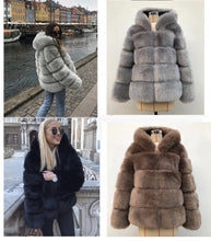 Load image into Gallery viewer, New Arrival Parkas Fashion Coats Women Winter Sweater Fur Collar Hood Warm Cotton Coat Women Clothes - Lifestyles Intra Asia