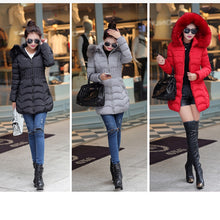 Load image into Gallery viewer, New Arrival Parkas Fashion Coats Women Winter Sweater Fur Collar Hood Warm Cotton Coat Women Clothes - Lifestyles Intra Asia