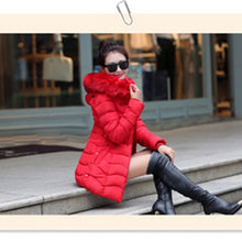 Load image into Gallery viewer, New Arrival Parkas Fashion Coats Women Winter Sweater Fur Collar Hood Warm Cotton Coat Women Clothes - Lifestyles Intra Asia