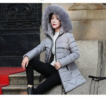 Load image into Gallery viewer, New Arrival Parkas Fashion Coats Women Winter Sweater Fur Collar Hood Warm Cotton Coat Women Clothes - Lifestyles Intra Asia