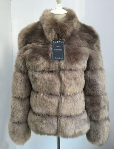 New Arrival Fashion Coats Faux Women Winter Fur Collar Warm Hood Cotton Coat Women Clothes - Lifestyles Intra Asia