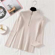 Load image into Gallery viewer, Women Turtleneck Sweater Women Pullover Knitted Zipper Sweater Women Sweaters And Pullovers - Lifestyles Intra Asia
