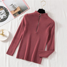 Load image into Gallery viewer, Women Turtleneck Sweater Women Pullover Knitted Zipper Sweater Women Sweaters And Pullovers - Lifestyles Intra Asia