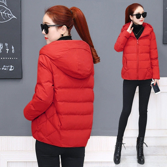 New Arrival Parkas Fashion Coats Women Winter Sweater Fur Collar Hood Warm Cotton Coat Women Clothes - Lifestyles Intra Asia