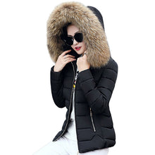 Load image into Gallery viewer, New Arrival Parkas Fashion Coats Women Winter Sweater Fur Collar Hood Warm Cotton Coat Women Clothes - Lifestyles Intra Asia
