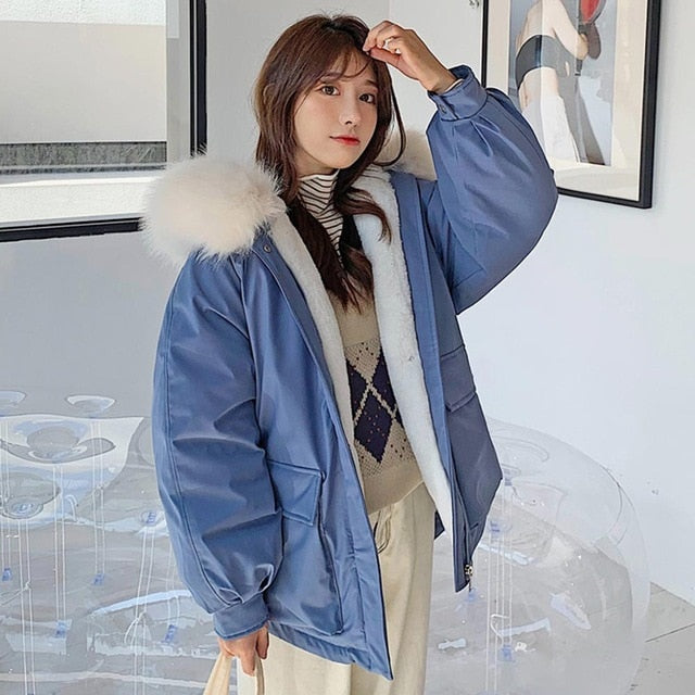 New Arrival Fashion Coats Women Winter Sweater Collared Coat Hooded Warm Cotton Coat Women Clothes - Lifestyles Intra Asia