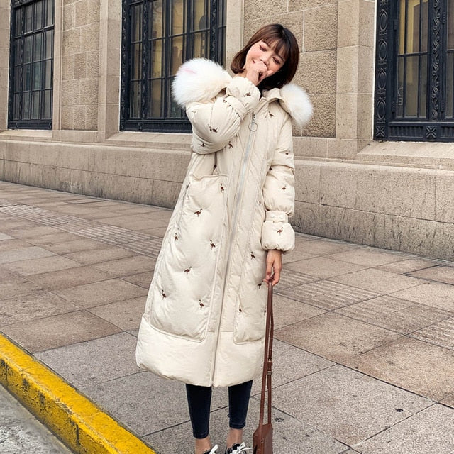 New Arrival 2020 Fashion Coats Women Winter Sweater Fur Collar Hood Warm Cotton Coat Women Clothes - Lifestyles Intra Asia