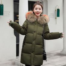 Load image into Gallery viewer, Winter Hooded Warm Down Coat Women Casual Long Down Jackets Ladies Thicken Cotton Parka Plus Size Outerwear Korean Harajuku Coat - Lifestyles Intra Asia