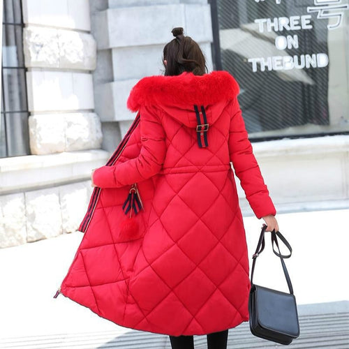 New Arrival Parkas Fashion Coats Women Winter Sweater Fur Collar Hood Warm Cotton Coat Women Clothes - Lifestyles Intra Asia