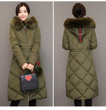 Load image into Gallery viewer, New Arrival Parkas Fashion Coats Women Winter Sweater Fur Collar Hood Warm Cotton Coat Women Clothes - Lifestyles Intra Asia