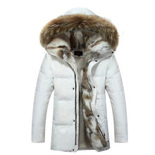 Load image into Gallery viewer, White Down Jacket 2019 Women Winter Sweater Jacket Long Fur Parka Warm Plus Size Outwear - Lifestyles Intra Asia