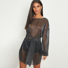 Load image into Gallery viewer, 2019 Sexy Transparent Beach Dress Women Bikini Swimsuit Cover Up Long Sleeve Tunics Swim Dress Bathing Suits Cover-Ups Beachwear - Lifestyles Intra Asia