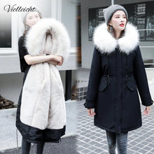 Load image into Gallery viewer, New Arrival Parkas Fashion Coats Women Winter Sweater Fur Collar Hood Warm Cotton Coat Women Clothes - Lifestyles Intra Asia