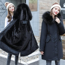 Load image into Gallery viewer, New Arrival Parkas Fashion Coats Women Winter Sweater Fur Collar Hood Warm Cotton Coat Women Clothes - Lifestyles Intra Asia