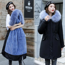 Load image into Gallery viewer, New Arrival Parkas Fashion Coats Women Winter Sweater Fur Collar Hood Warm Cotton Coat Women Clothes - Lifestyles Intra Asia