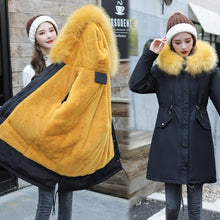 Load image into Gallery viewer, New Arrival Parkas Fashion Coats Women Winter Sweater Fur Collar Hood Warm Cotton Coat Women Clothes - Lifestyles Intra Asia