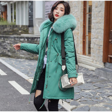 Load image into Gallery viewer, New Arrival Parkas Fashion Coats Women Winter Sweater Fur Collar Hood Warm Cotton Coat Women Clothes - Lifestyles Intra Asia