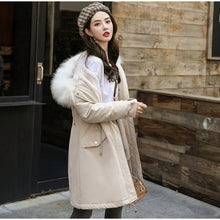 Load image into Gallery viewer, New Arrival Parkas Fashion Coats Women Winter Sweater Fur Collar Hood Warm Cotton Coat Women Clothes - Lifestyles Intra Asia
