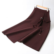 Load image into Gallery viewer, Women Knitted Midi Skirts Lace-Up Women High Waist Winter Skirts A-Line Saia Faldas Women Clothes - Lifestyles Intra Asia