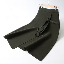 Load image into Gallery viewer, Women Knitted Midi Skirts Lace-Up Women High Waist Winter Skirts A-Line Saia Faldas Women Clothes - Lifestyles Intra Asia
