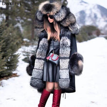 Load image into Gallery viewer, New Arrival Parkas Fashion Coats Women Winter Sweater Fur Collar Hood Warm Cotton Coat Women Clothes - Lifestyles Intra Asia