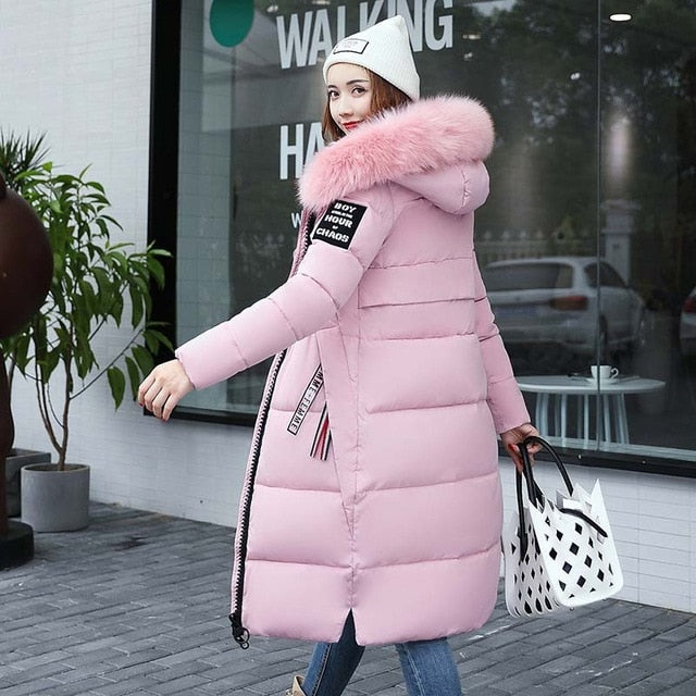 New Arrival Parkas Fashion Coats Women Winter Sweater Fur Collar Hood Warm Cotton Coat Women Clothes - Lifestyles Intra Asia