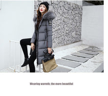 Load image into Gallery viewer, New Arrival Parkas Fashion Coats Women Winter Sweater Fur Collar Hood Warm Cotton Coat Women Clothes - Lifestyles Intra Asia