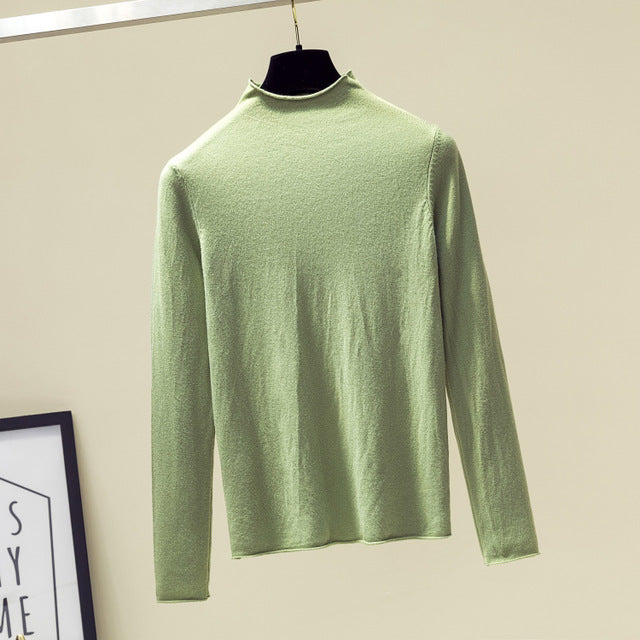 Women Turtleneck Sweater Women Pullover Jumper Knitted Sweater Women Sweaters And Pullovers - Lifestyles Intra Asia