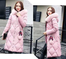 Load image into Gallery viewer, New Arrival Parkas Fashion Coats Women Winter Sweater Fur Collar Hood Warm Cotton Coat Women Clothes - Lifestyles Intra Asia