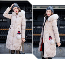 Load image into Gallery viewer, New Arrival Parkas Fashion Coats Women Winter Sweater Fur Collar Hood Warm Cotton Coat Women Clothes - Lifestyles Intra Asia