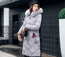 Load image into Gallery viewer, New Arrival Parkas Fashion Coats Women Winter Sweater Fur Collar Hood Warm Cotton Coat Women Clothes - Lifestyles Intra Asia