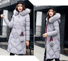 Load image into Gallery viewer, New Arrival Parkas Fashion Coats Women Winter Sweater Fur Collar Hood Warm Cotton Coat Women Clothes - Lifestyles Intra Asia
