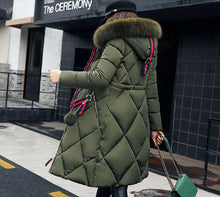 Load image into Gallery viewer, New Arrival Parkas Fashion Coats Women Winter Sweater Fur Collar Hood Warm Cotton Coat Women Clothes - Lifestyles Intra Asia