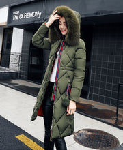 Load image into Gallery viewer, New Arrival Parkas Fashion Coats Women Winter Sweater Fur Collar Hood Warm Cotton Coat Women Clothes - Lifestyles Intra Asia