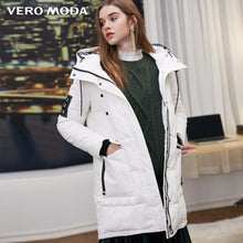 Load image into Gallery viewer, Vero Moda new hooded letters back velcro long down jacket | 318312505 - Lifestyles Intra Asia