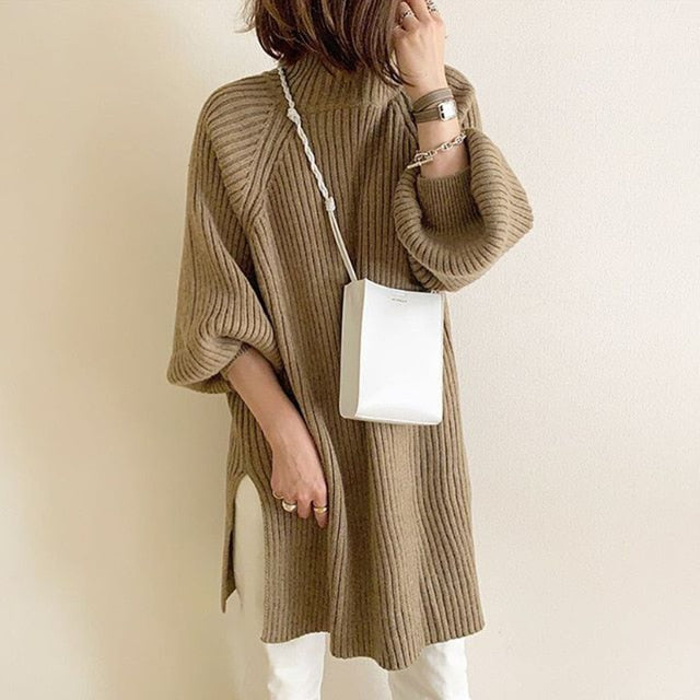 Winter Turtleneck Sweater Women 2019 Fall Korean Plain Office Ladies Causal Sweater Female Tops Warm Long Pullovers Minimalist - Lifestyles Intra Asia