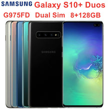 Load image into Gallery viewer, Samsung Galaxy S10+ S10 Plus Duos G975FD Dual Sim 8GB RAM 128GB ROM Octa Core 6.4&quot; 5 Camera Exynos 9820 NFC Cell Phone - Lifestyles Intra Asia