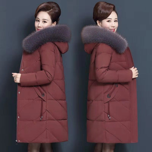 New Arrival Parkas Fashion Coats Women Winter Sweater Fur Collar Hood Warm Cotton Coat Women Clothes - Lifestyles Intra Asia
