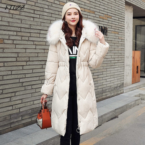 New Arrival Parkas Fashion Coats Women Winter Sweater Fur Collar Hood Warm Cotton Coat Women Clothes - Lifestyles Intra Asia