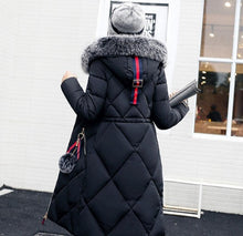 Load image into Gallery viewer, Women Winter Jackets And Coats 2018 Casual Long Sleeve Big Fur Collar Down Coat Female Loose Warm Hooded Parkas Plus Size 2XL - Lifestyles Intra Asia