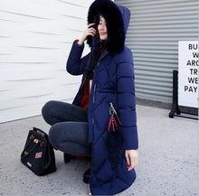 Load image into Gallery viewer, Women Winter Jackets And Coats 2018 Casual Long Sleeve Big Fur Collar Down Coat Female Loose Warm Hooded Parkas Plus Size 2XL - Lifestyles Intra Asia