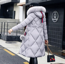 Load image into Gallery viewer, Women Winter Jackets And Coats 2018 Casual Long Sleeve Big Fur Collar Down Coat Female Loose Warm Hooded Parkas Plus Size 2XL - Lifestyles Intra Asia