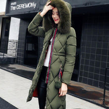 Load image into Gallery viewer, Women Winter Jackets And Coats 2018 Casual Long Sleeve Big Fur Collar Down Coat Female Loose Warm Hooded Parkas Plus Size 2XL - Lifestyles Intra Asia