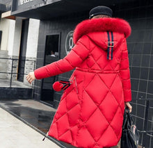 Load image into Gallery viewer, Women Winter Jackets And Coats 2018 Casual Long Sleeve Big Fur Collar Down Coat Female Loose Warm Hooded Parkas Plus Size 2XL - Lifestyles Intra Asia