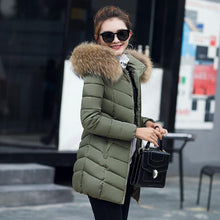 Load image into Gallery viewer, New Arrival Parkas Fashion Coats Women Winter Sweater Fur Collar Hood Warm Cotton Coat Women Clothes - Lifestyles Intra Asia